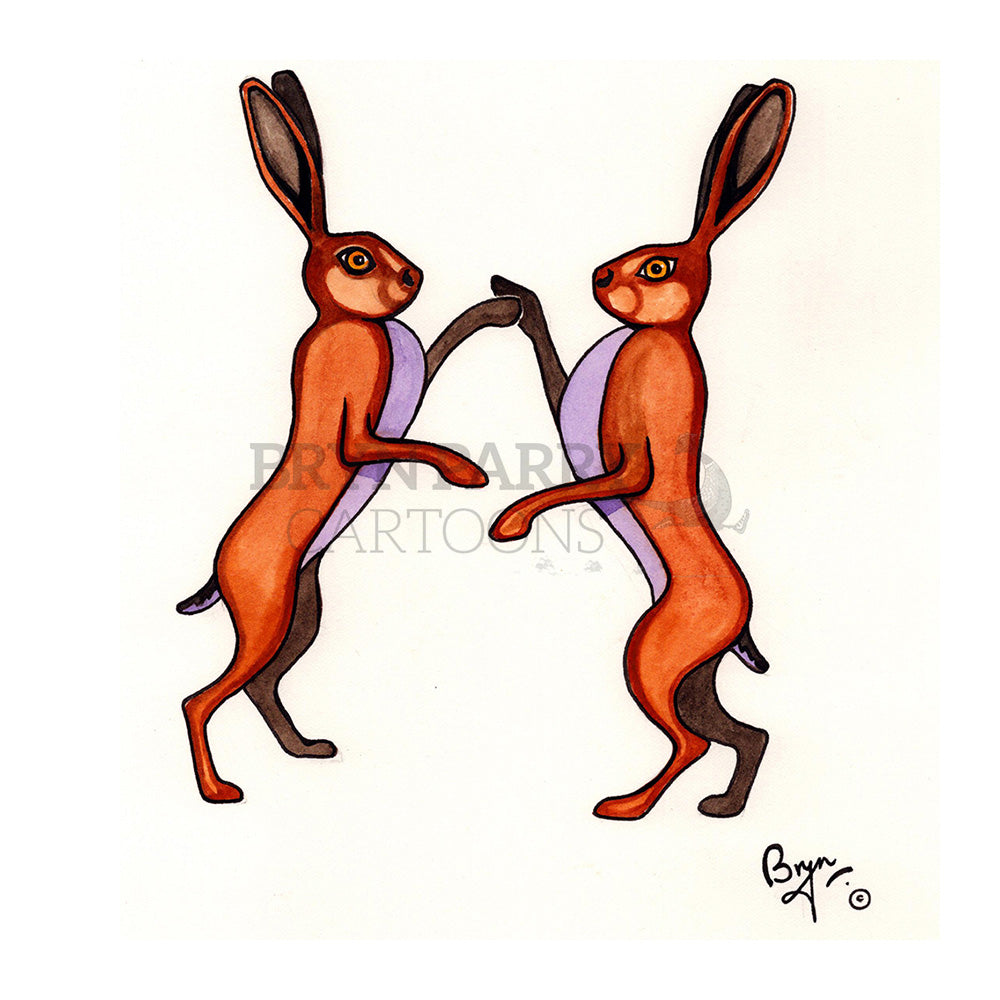 Boxing hares